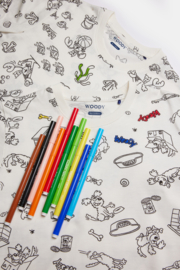 Woody | Unisex Pyjama, krab color me print
