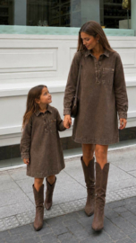 Mommy & Me | Jurk bruin meisje