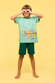 Woody | Jongens-Heren Pyjama, muntgroen