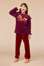 Woody | Meisjes-Dames Pyjama, rode streep