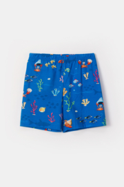 Woody | Jongens-Heren Pyjama, onderwater print blauw