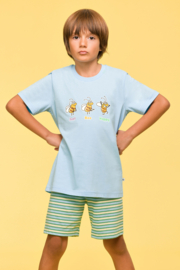 Woody | Jongens-Heren Pyjama, lichtblauw
