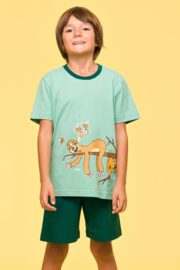 Woody | Jongens-Heren Pyjama, muntgroen