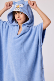 Woody | Poncho, blauw