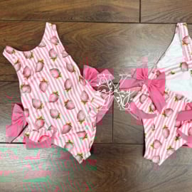 Roze aardbeien | badpak