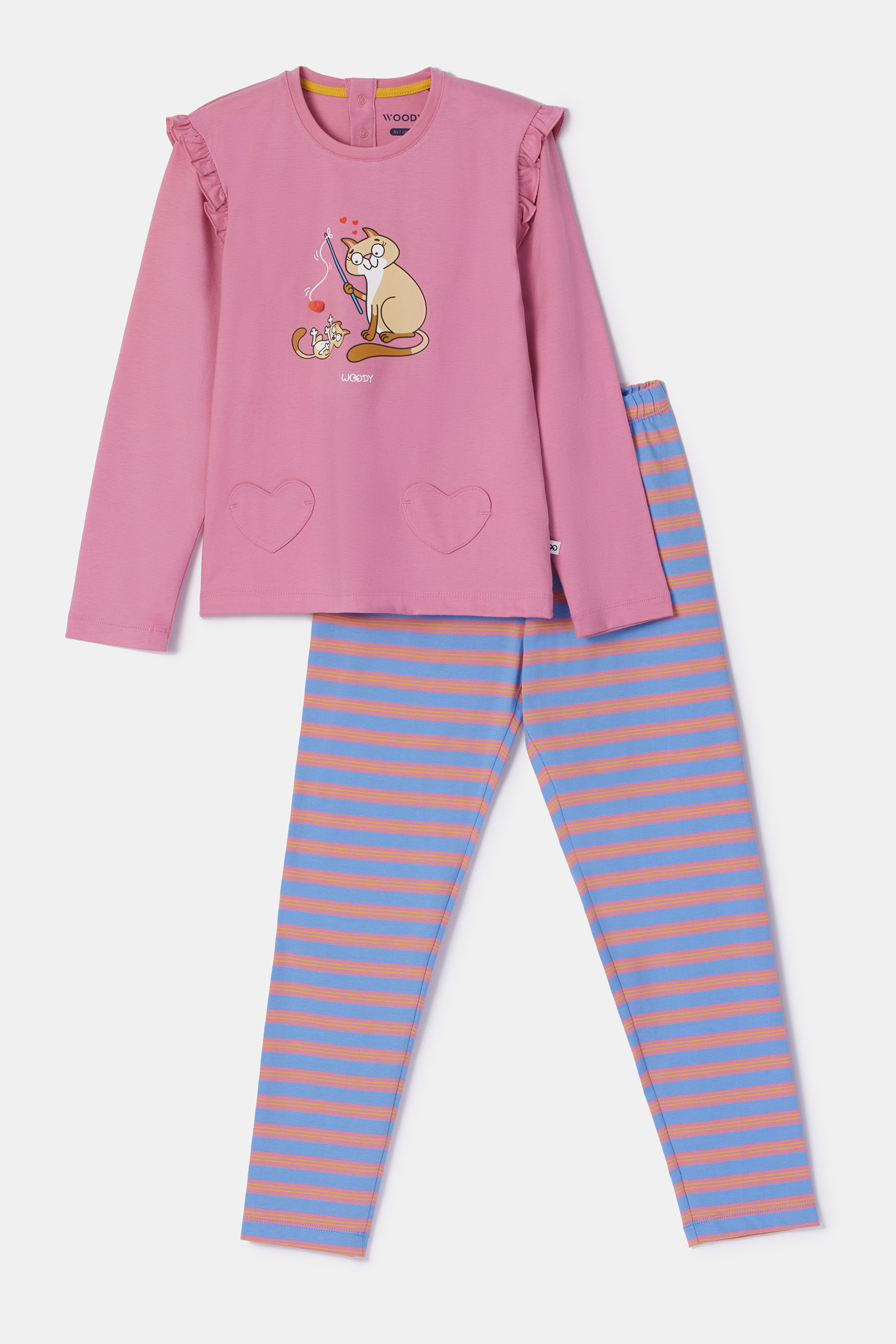 Woody | Meisjes-Dames Pyjama, roze