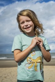 Woody | Jongens-Heren Pyjama, muntgroen