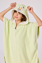 Woody | Poncho, groene streep