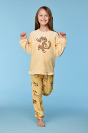 Woody | Meisjes-Dames Pyjama, lichtgeel