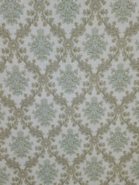 Blauw barok behang
