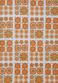 Seventies oranje behangpapier