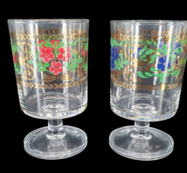 Luminarc borrelglaasjes met bloemen