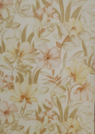 Soft bloemen behang