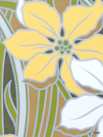 Groovy bloemen behang