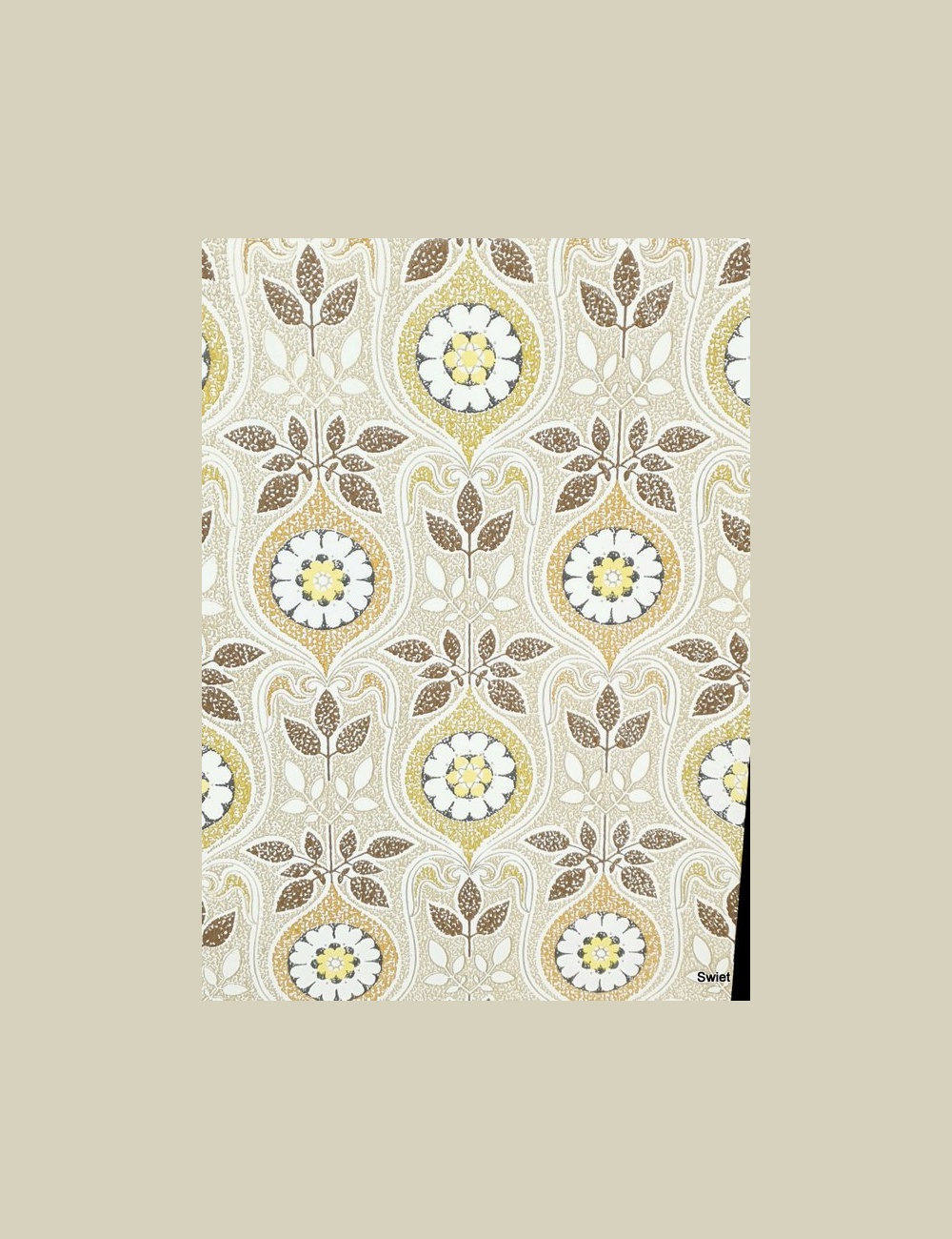 Retro style bloemen behang