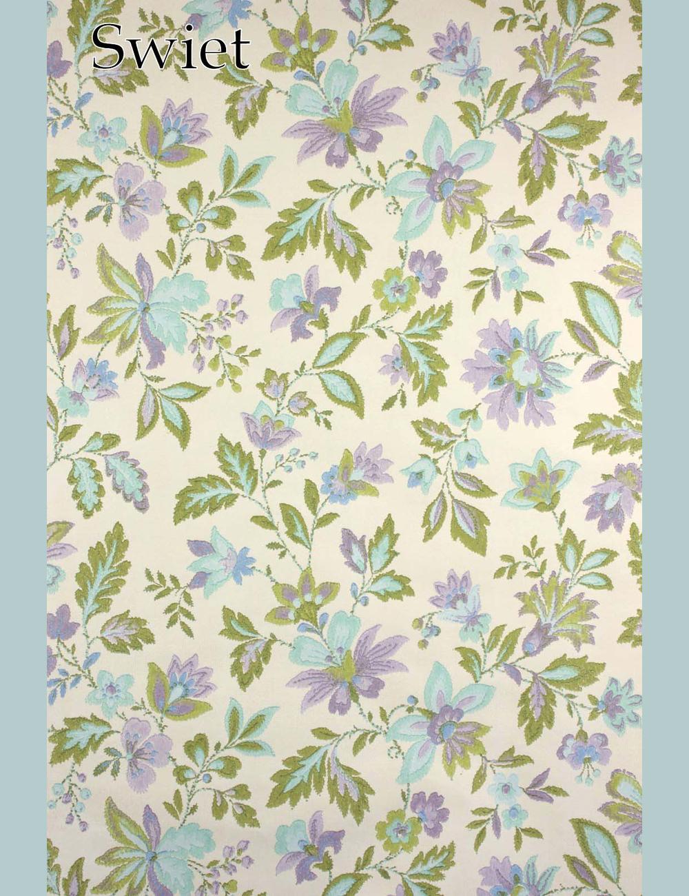 Retro bloemen behang