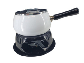 Zwart witte fondueset