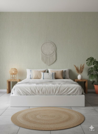Groen jute vintage behang