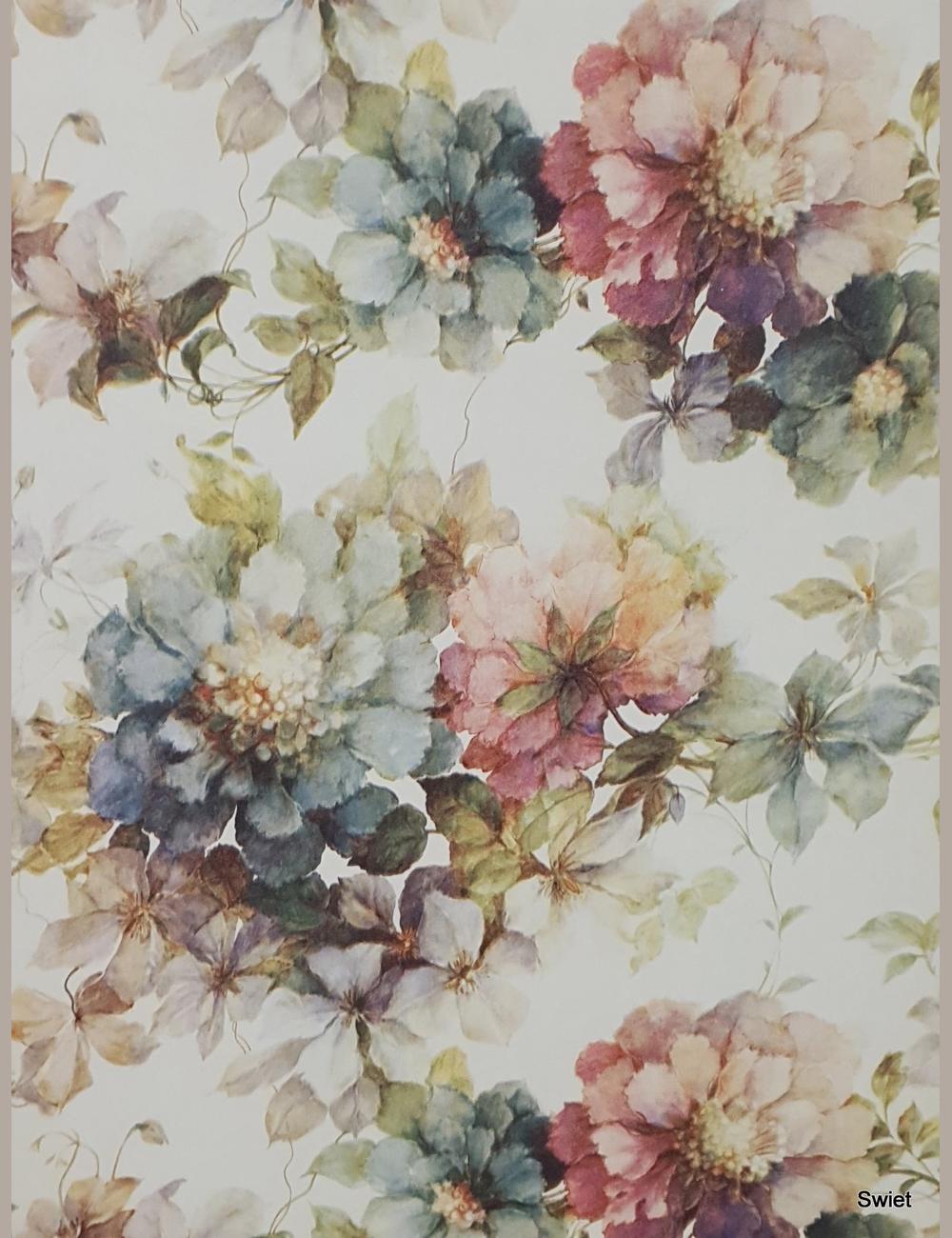 Aquarel bloemenbehang