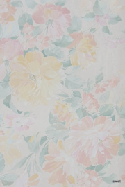Pastel bloemen behang