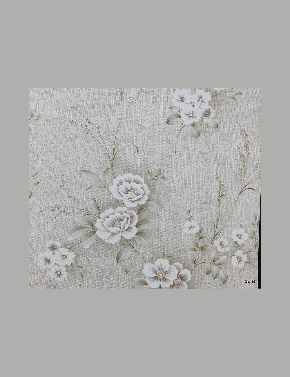 Jutelook bloemen behang