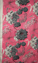 Knallend roze bloemen stof