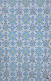 Turquoise barok behang