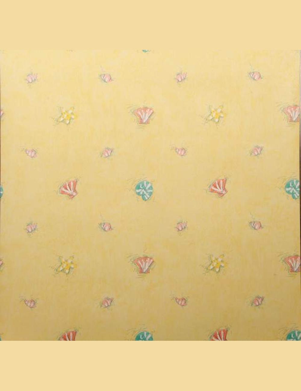 Behang nineties met schelpen