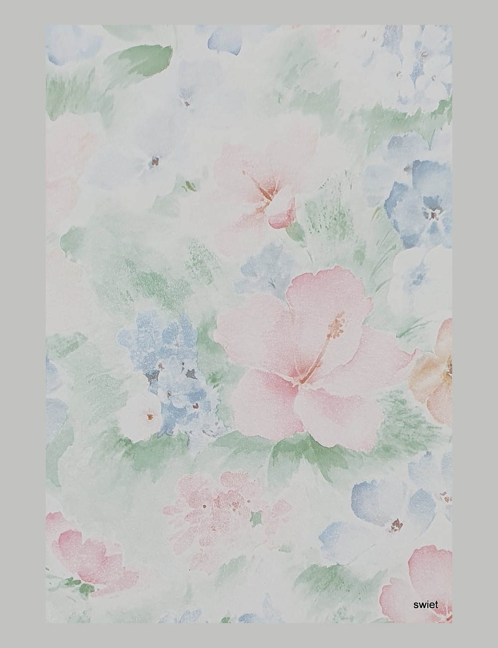 zoet pastel bloemenbehang