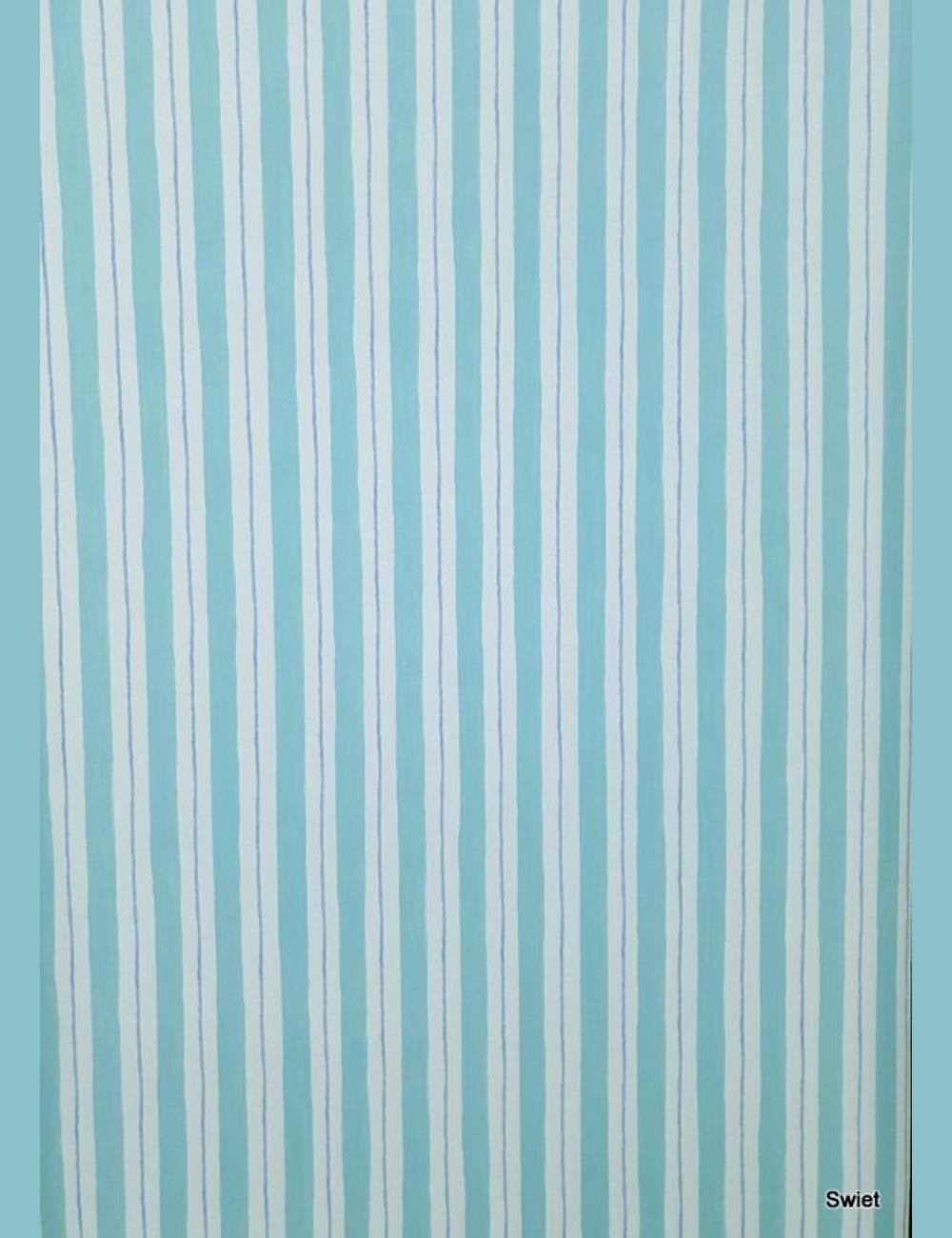Blauw wit gestreept behang