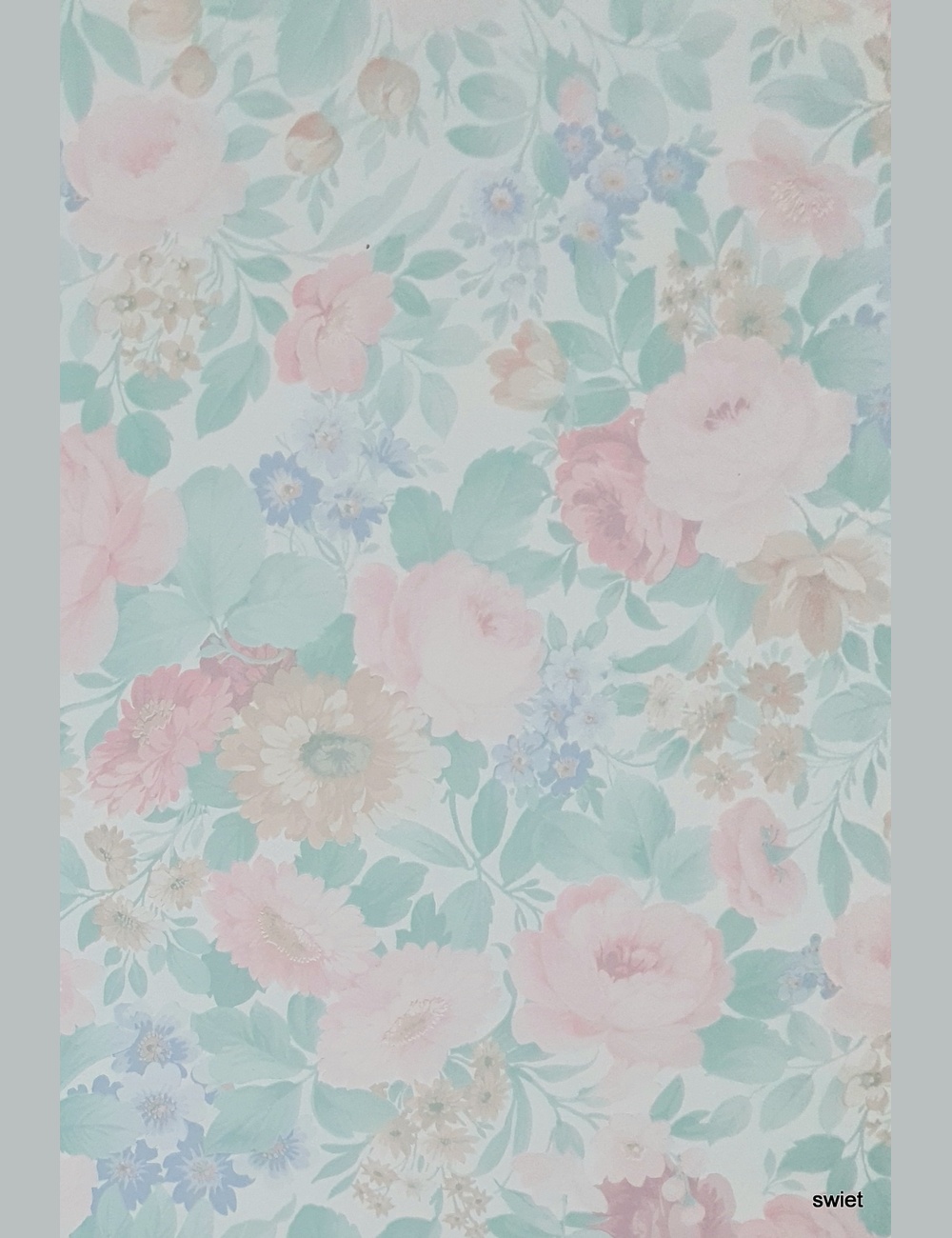 Zoet vintage behang