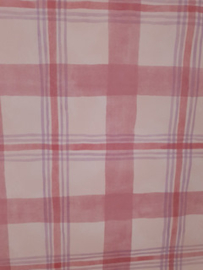 Roze ruiten behang