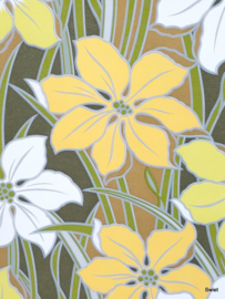 Groovy bloemen behang