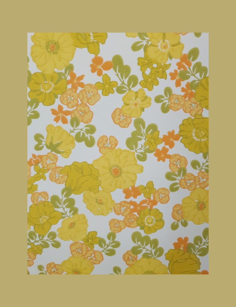 Seventies bloemetjes behang