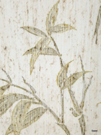 Trigold behang met echte draadjes