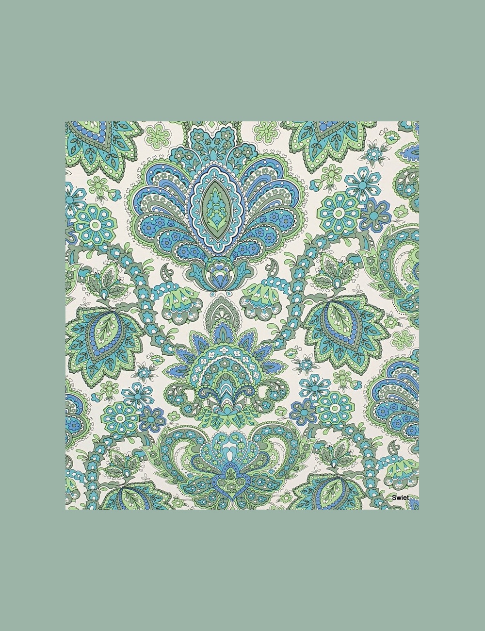 Aqua behangpapier