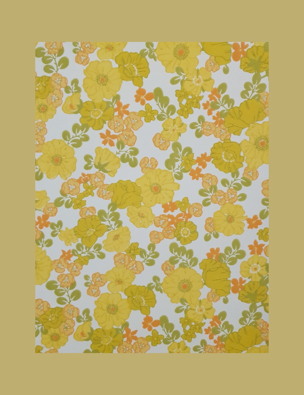 Seventies bloemetjes behang