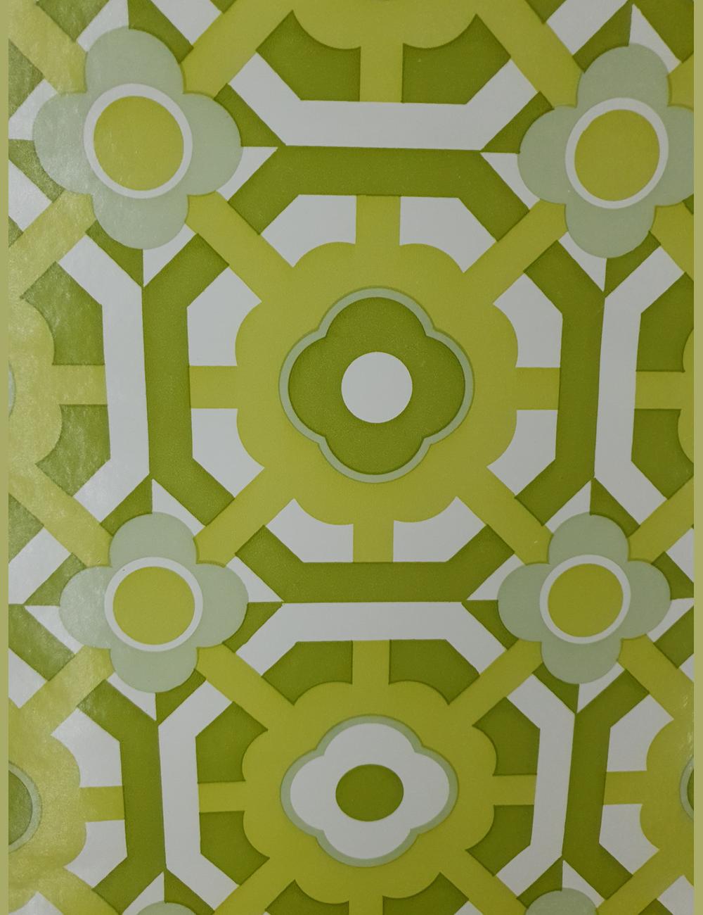 Geometrische 70s bloemen