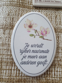 Tegeltje Je wordt rijker