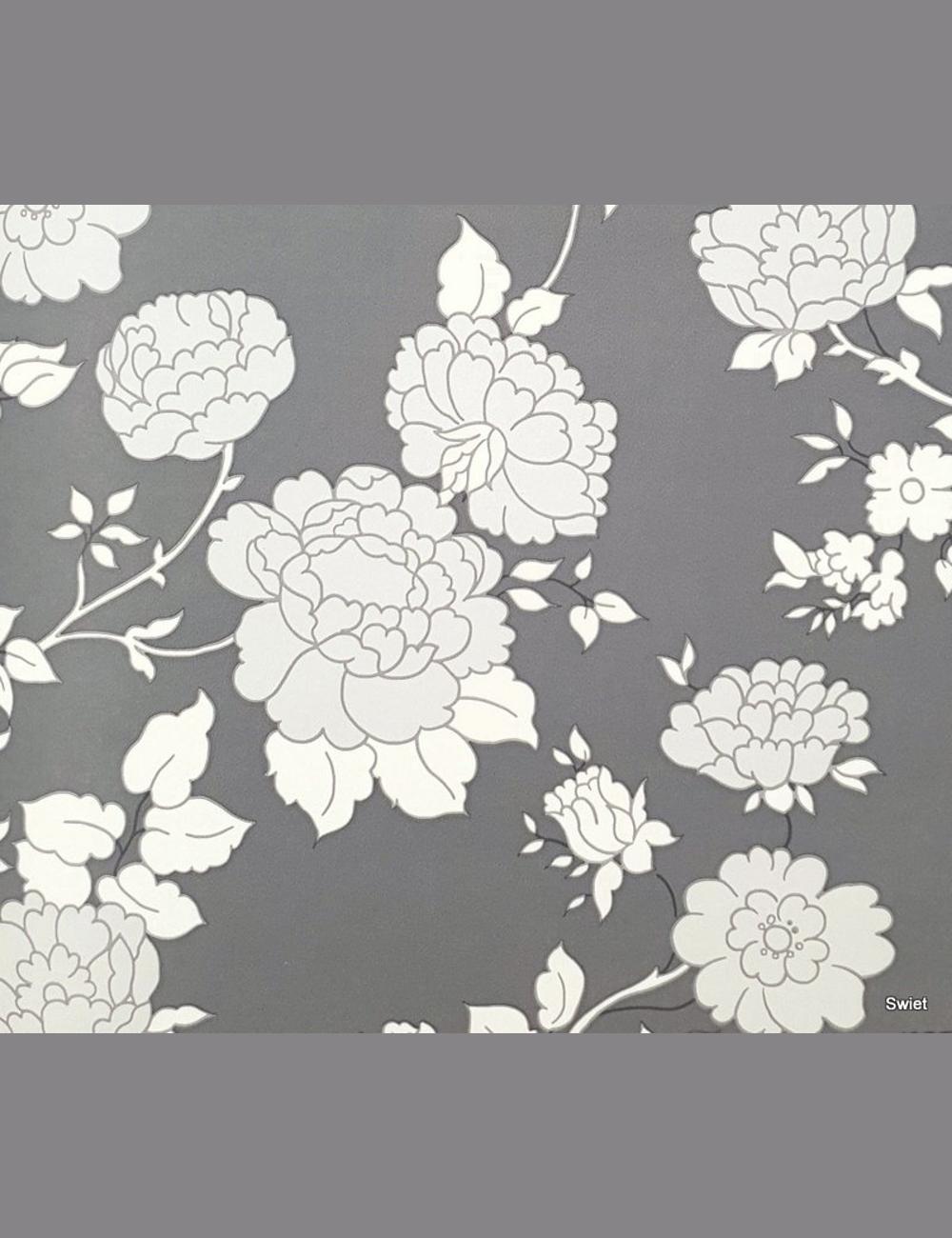 Modern bloemenbehang