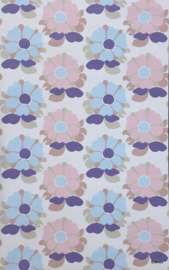 pastel bloemenbehang vintage seventies