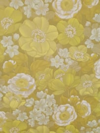 Jaren 70 bloemen behang