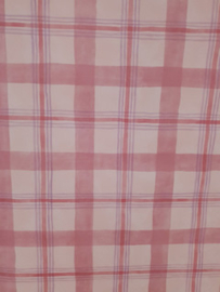 Roze ruiten behang