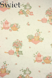Vintage keuken behang