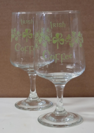 2 vintage Irish Coffee glazen