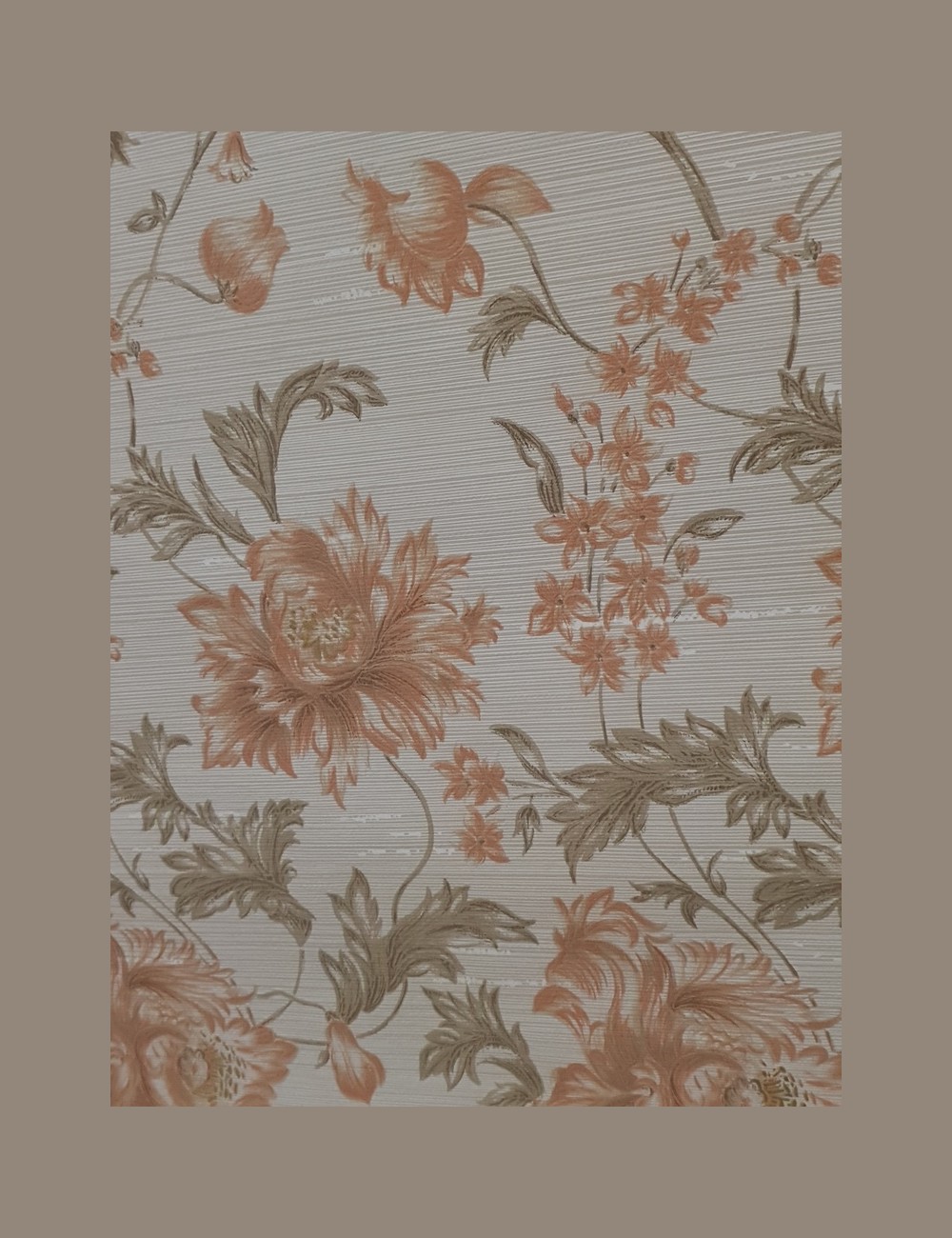 Brocante bloemenbehang