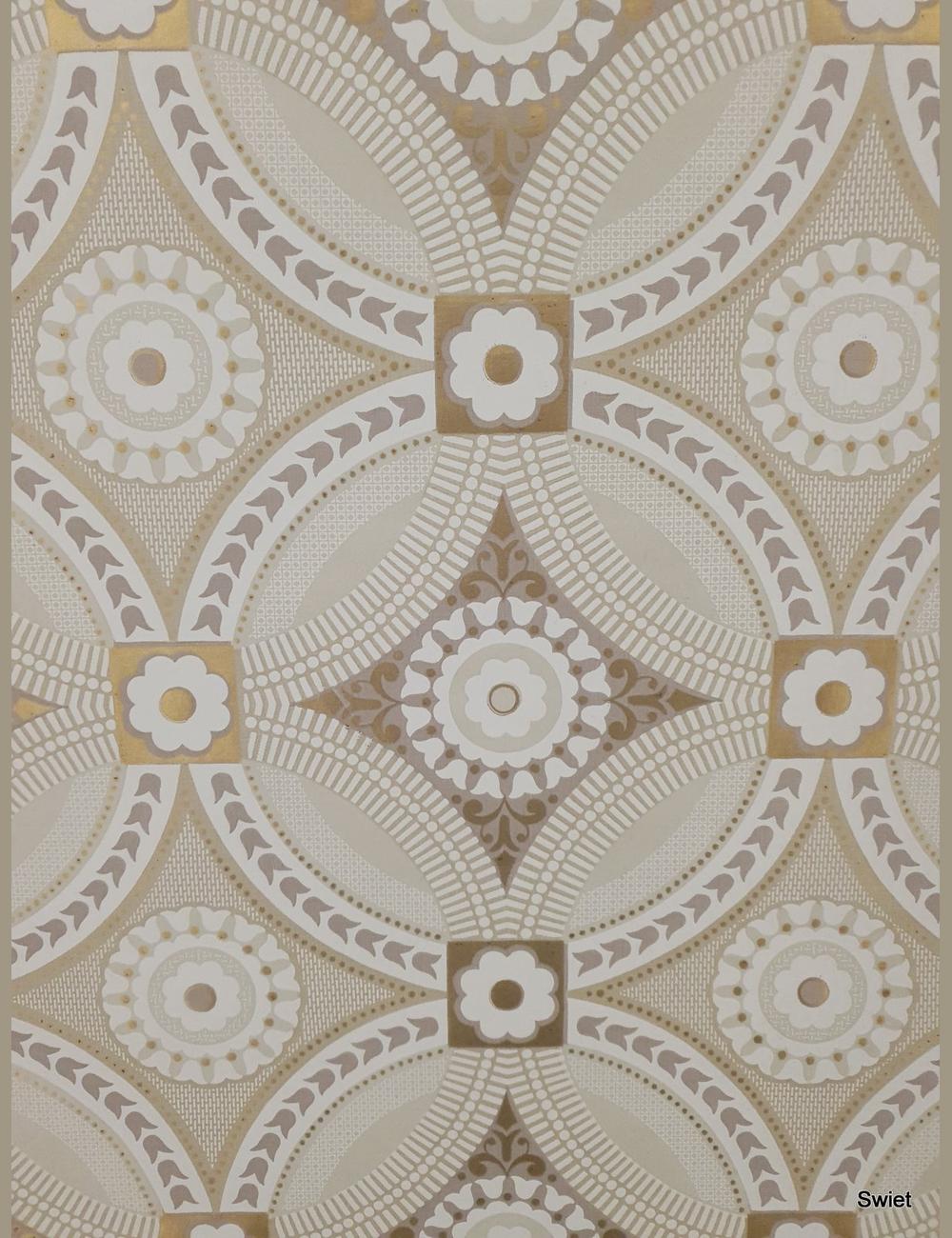 Grafisch bloemenbehang
