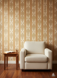 Barok gestreept behang