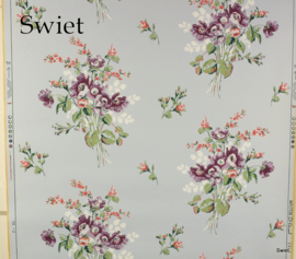 Fifties behang met bloemen