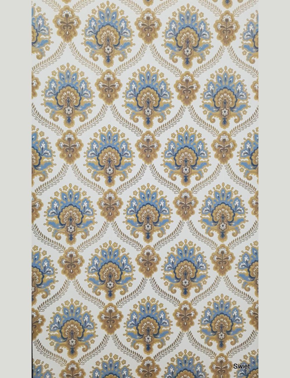 Barok blauw patroon